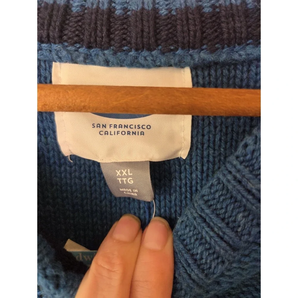 Old Navy Teal Men Size XXL Knit Long Sleeve‎ Preppy Pullover Sweater NEW